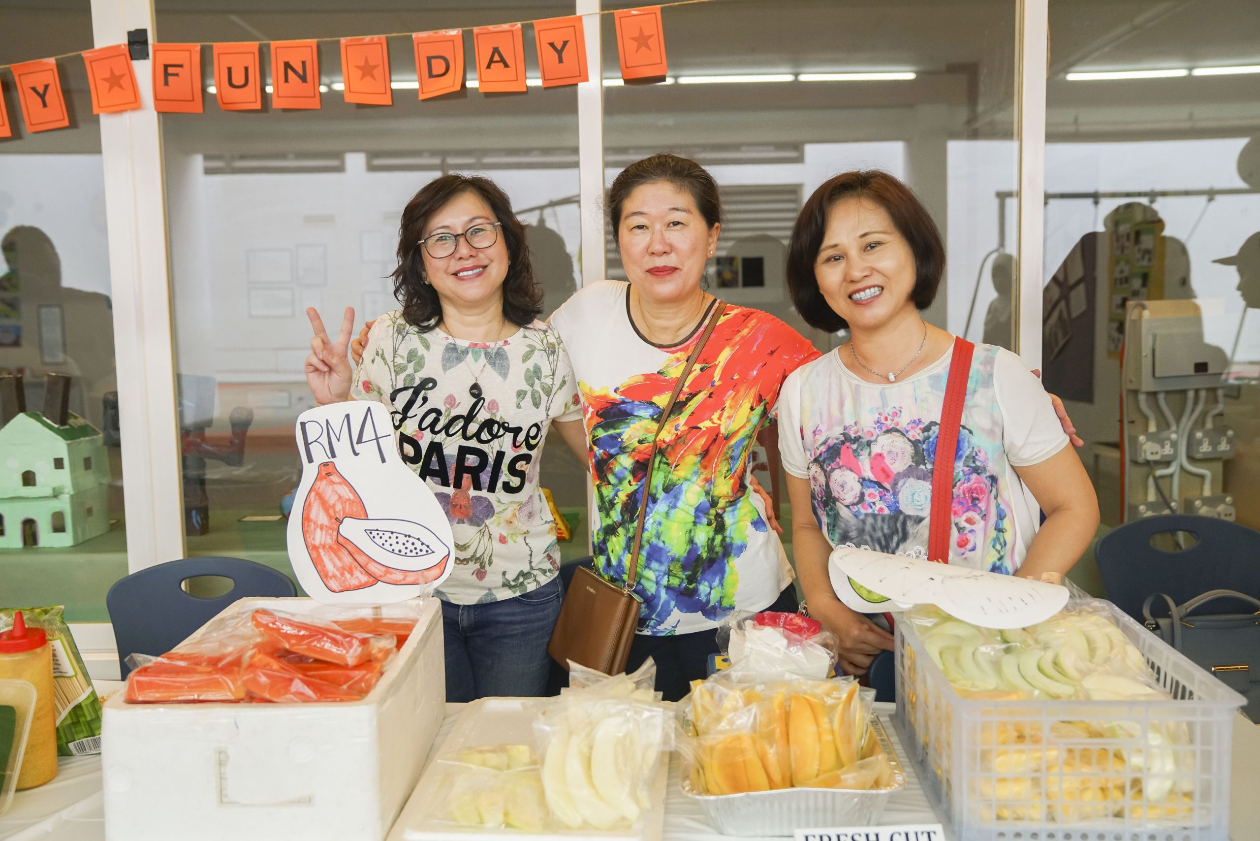 Raffles American School parents at Family Fun Day
